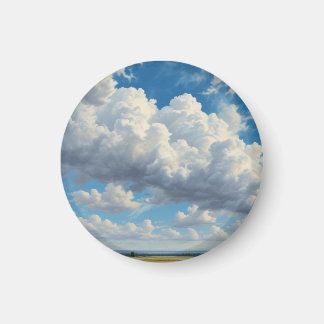 Aimant Nuages blancs et ciel bleu clair
