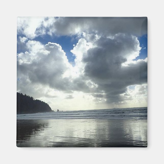 Aimant Nuages de tempête, plage d'Oswald West State, OU (Devant)