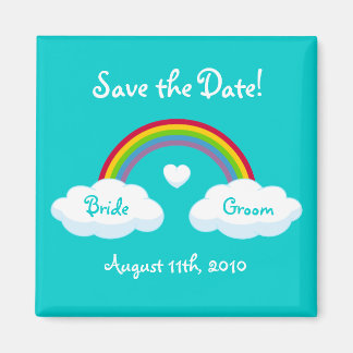Aimant Nuages et arc-en-ciel - Enregistrer l'aimant Date