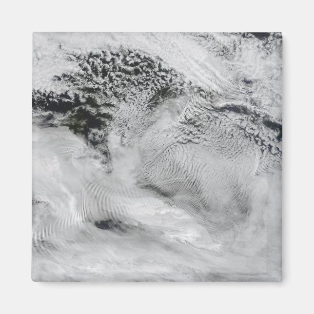 Aimant Nuages ondulés en forme de navire (Devant)