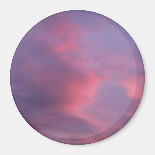 Aimant Nuages Rose Bleu (Devant)