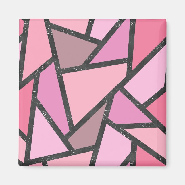 Aimant Nuances de motif en vitrail de corail (Devant)