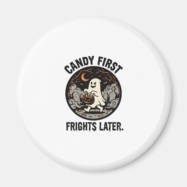 Aimant Nuit des Frayeurs de Bonbons d'Halloween (Devant)