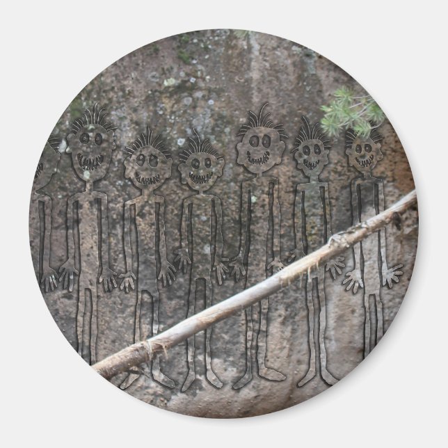 Aimant Nuit des Gigglers à pied Petroglyph (Devant)
