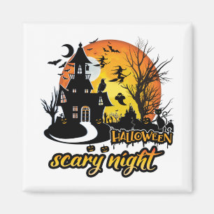 Aimant Nuit d'Halloween effrayant