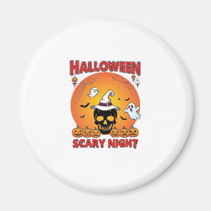 Aimant Nuit effrayante d'Halloween Crâne Chapeau de sorci
