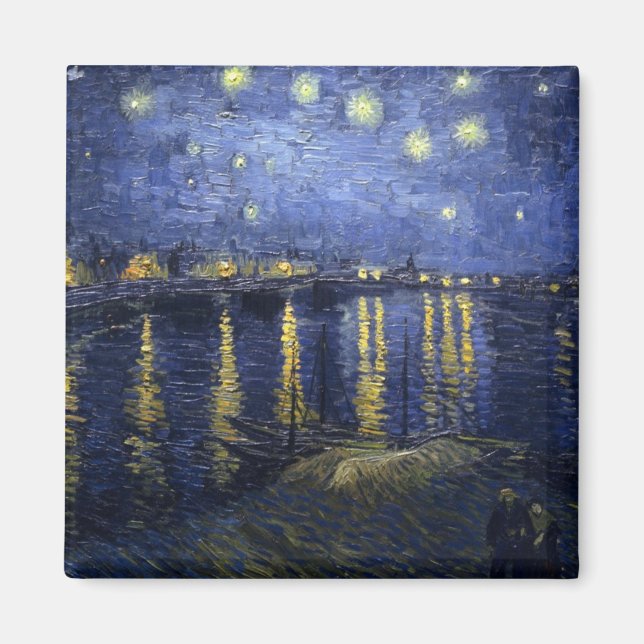 Aimant Nuit Étincelante Sur Le Rhône (Devant)