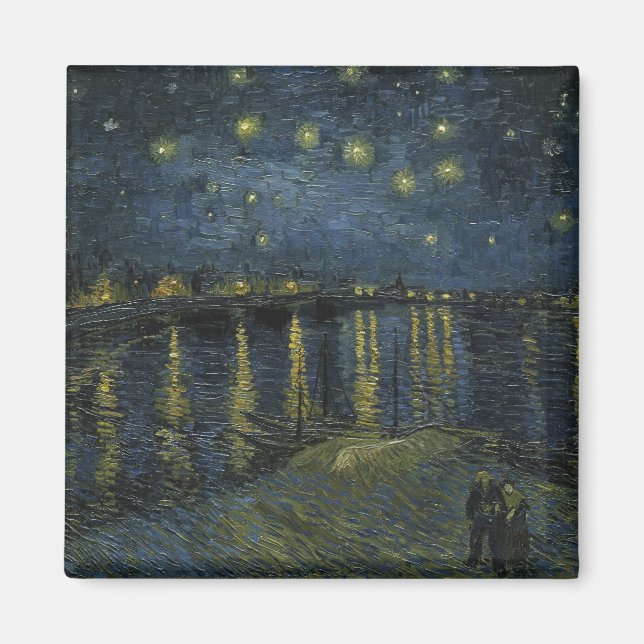Aimant Nuit étoilée au-dessus du Rhône par Vincent van (Devant)