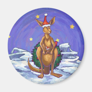 Aimant Nuit étoilée de Noël de kangourou