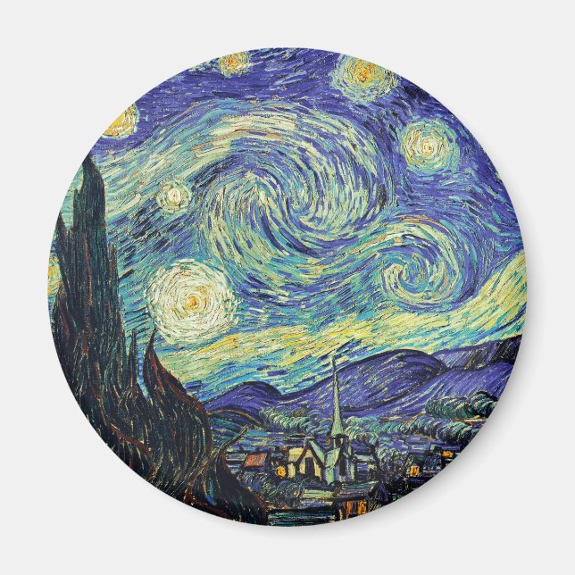 Aimant Nuit étoilée par van Gogh (Devant)