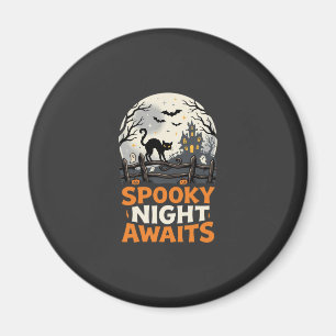 Aimant Nuit Sombre et Lunée d'Halloween