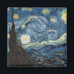 Aimant Nuit Van Gogh Starry<br><div class="desc">Vincent Van Gogh Starry Night masterpiece, vintage artwork on modern day products from Zazilicious</div>