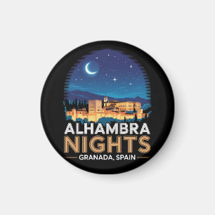 Aimant Nuits de l'Alhambra - Grenade Espagne Travel Art
