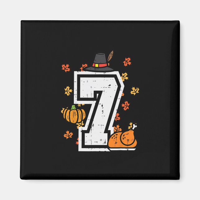 Aimant Number 7 Thanksgiving 6 7 Matching 67 Meme Men Wom (Devant)