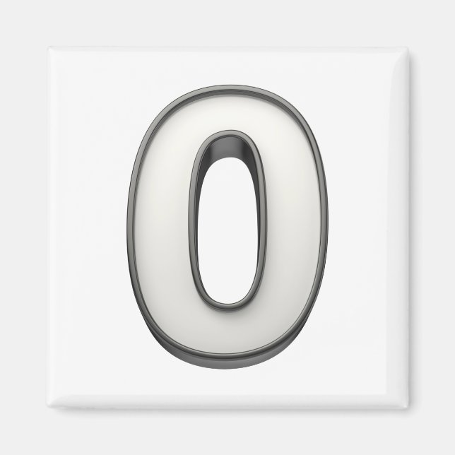 Aimant Numéro 0, illustration 3D (Devant)