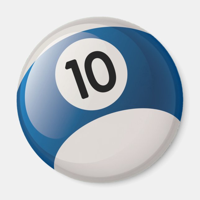 AIMANT NUMÉRO 10 BILLIARDS BALL (Devant)