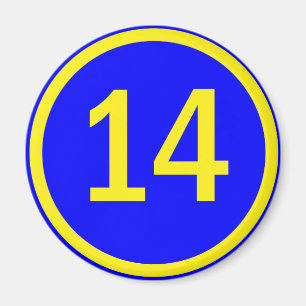 Aimant numéro 14 en cercle