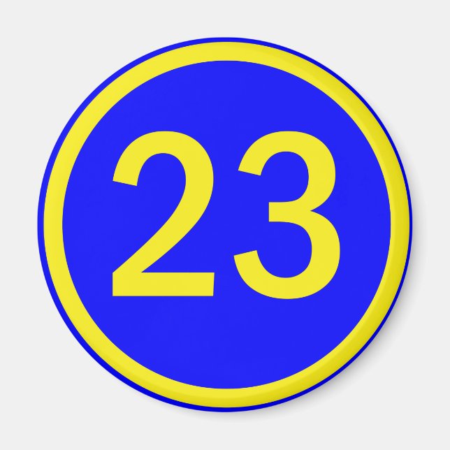 Aimant numéro 23 dans un cercle (Devant)