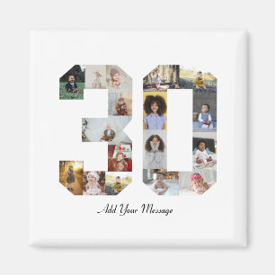 Aimant Numéro 30 Collage photo