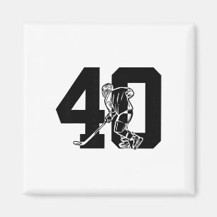 Aimant Numéro 40 Ans Hockey sur glace 40e Anniversaire