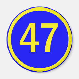 Aimant numéro, 47, dans un cercle