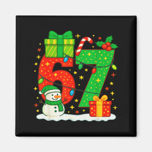Aimant Numéro 67 Mème de Noël couple correspondant 67 Six