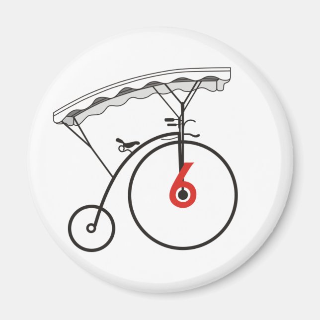 Aimant Numéro 6 Badge (Devant)