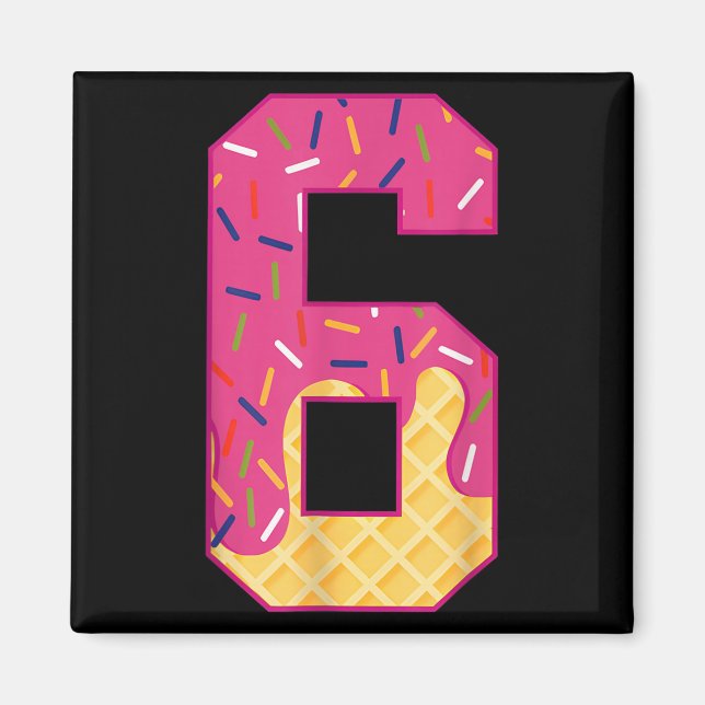 Aimant Numéro 6 Glace Goutte 67 Mème Couple Halloween C (Devant)