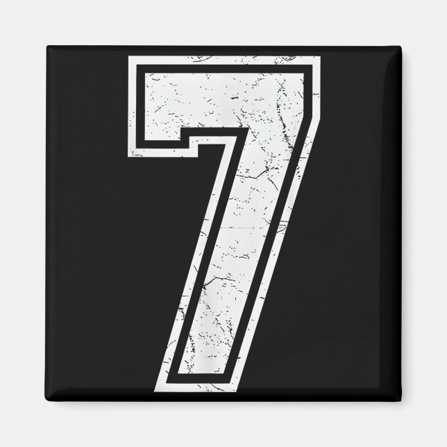 Aimant Numéro 7 Costume de Meme Correspondant 67 Hommes F (Devant)