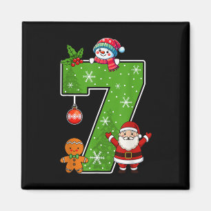 Aimant Numéro 7 Drôle 67 Mème Couple Pyjamas Noël Ma