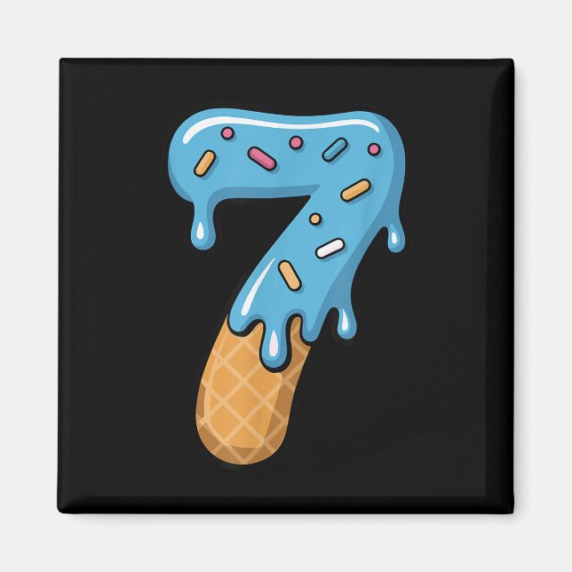 Aimant Numéro 7 Glace Goutte 67 Mème Couple Correspondant (Devant)