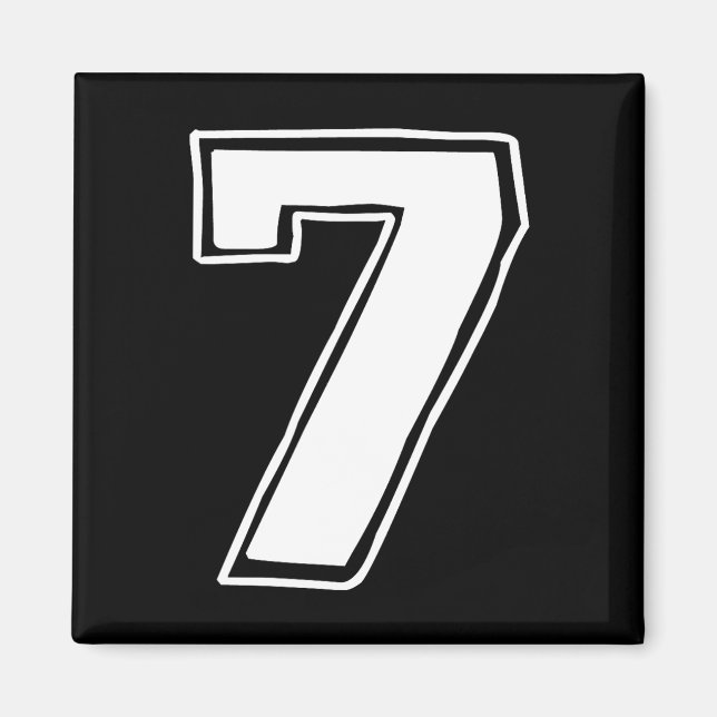 Aimant Numéro 7 Six Sept 6 7 Meme 67 Drôle 7e Anniversair (Devant)