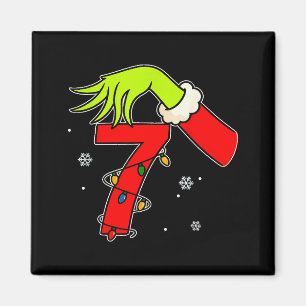 Aimant Numéro amusant 7 Noël 67 Six Sept Mème Xmas Hommes