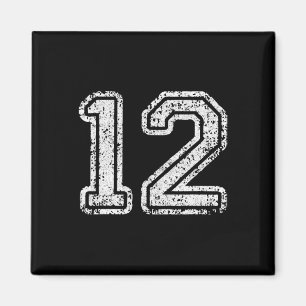 Aimant Numéro de maillot 12 Douze Numéro de football Cade