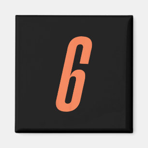 Aimant Numéro Orange 6 7 Mème Drôle D'Halloween Costume A