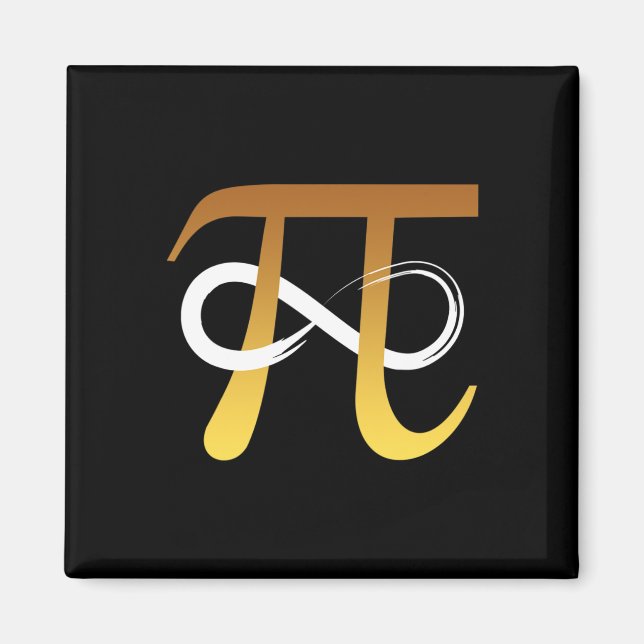 Aimant Numéro Pi 3.14 Symbole d'infini Masse Funny Geek G (Devant)