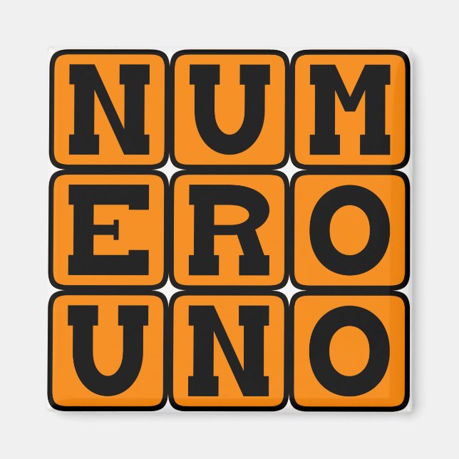 Aimant Numéro Un, Number One en espagnol (Devant)