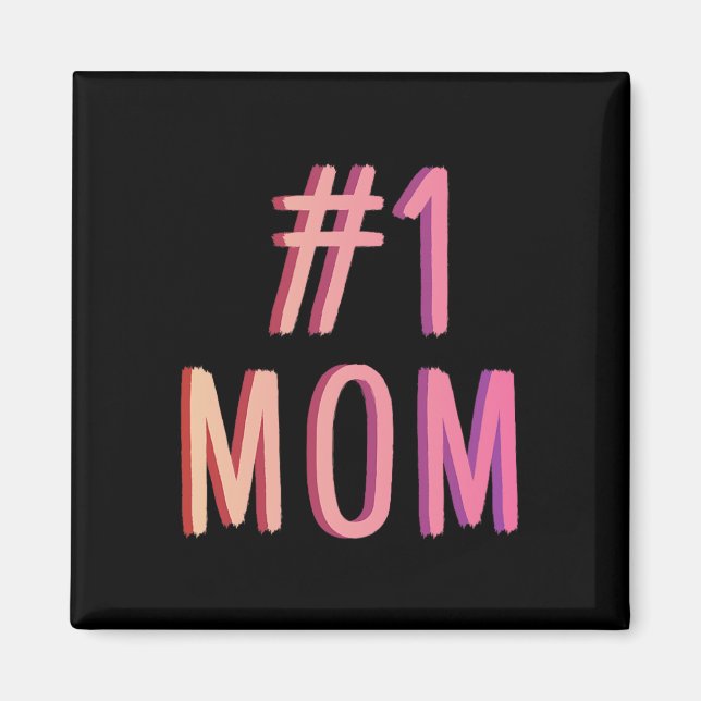 Aimant Numéro Une Mère Meilleure Mère Jamais Monde Meille (Devant)