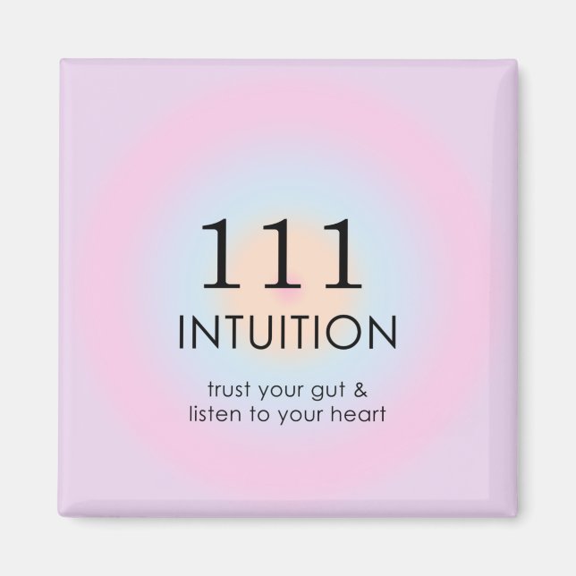 Aimant Numéros d'ange Numérologie 111 Intuition (Devant)