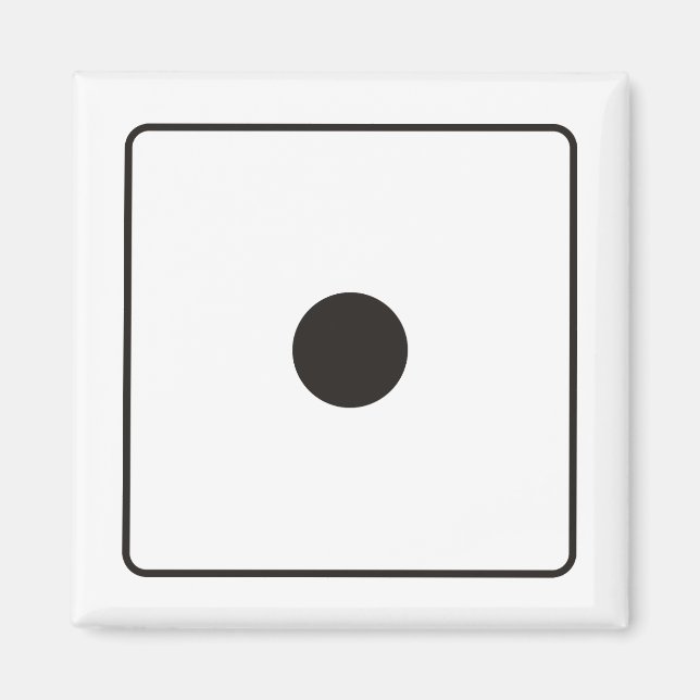 Aimant Numéros DICE des pips 1 + votre backgr. (Devant)