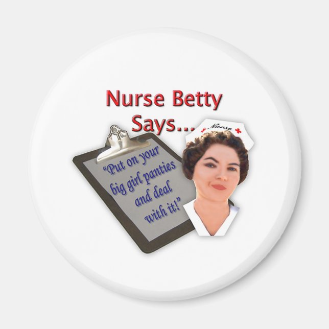 Aimant Nurse Betty dit, "Mets tes culottes aux grandes fi (Devant)