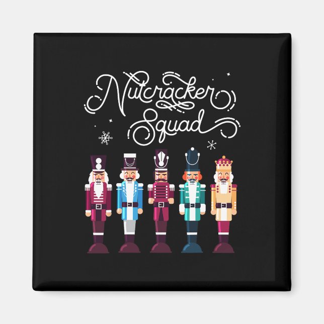 Aimant Nutcracker Squad Holiday Christmas Boy Girls Women (Devant)