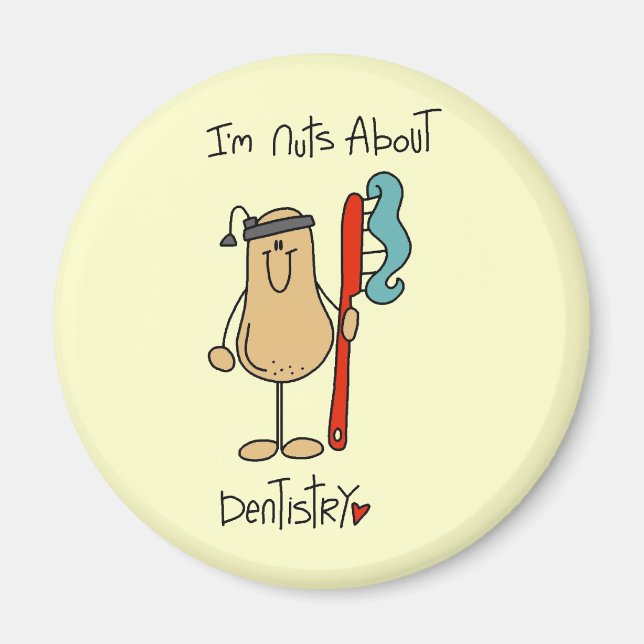 Aimant Nuts À propos de t-shirts et cadeaux pour dentiste (Devant)