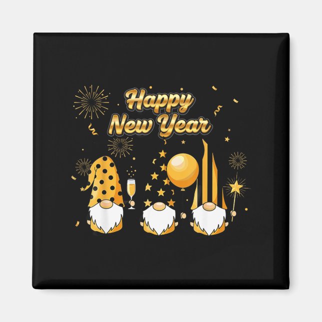 Aimant Nye Gnome Shirts For Women, Cool Happy New Year 20 (Devant)