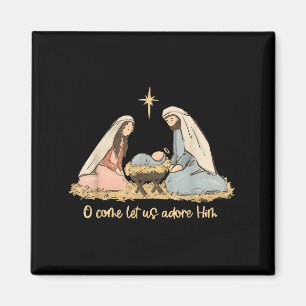 Aimant O Venez Admirez-Le Jésus Christian Merry Chri