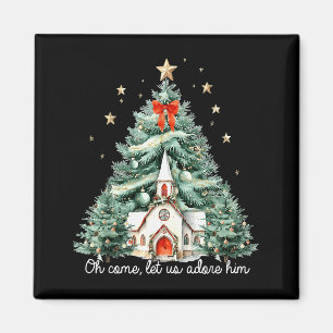 Aimant Ô venez adorons-Le Jésus chrétien Noël