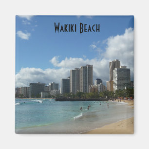 Aimant Oahu Honolulu de photo d'Hawaï de plage de