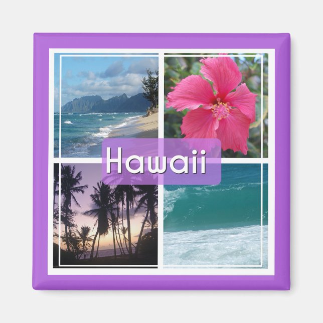 Aimant Oahu, Paysage marin d'Hawaii (Devant)