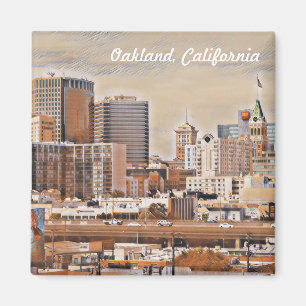 Aimant Oakland, California Skyline Fine Art
