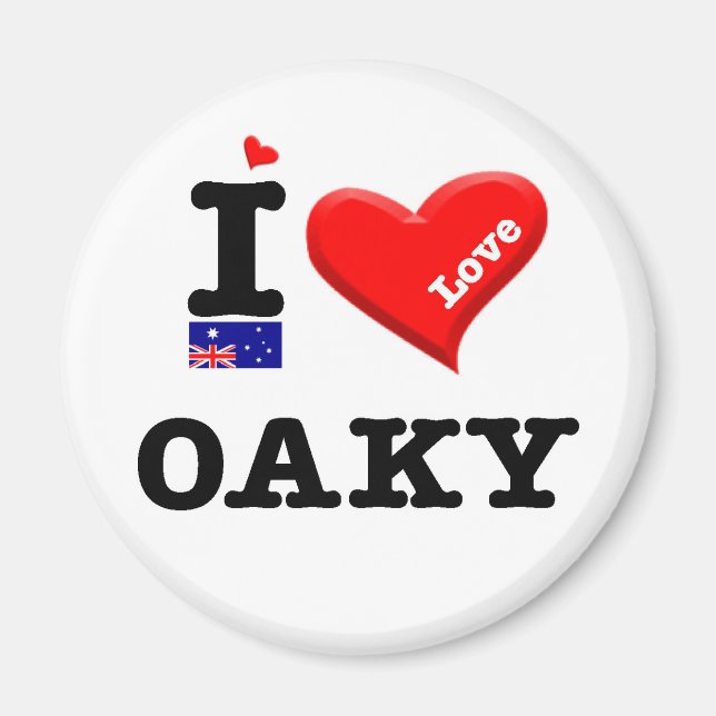 Aimant OAKY - I Love (Devant)